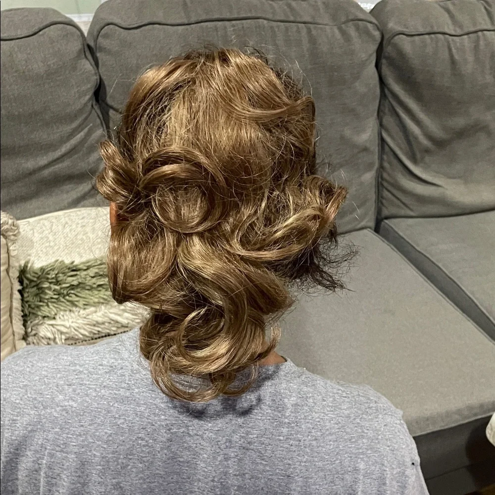 Light Brown with Blond highlights Ponytail claw Clip Hairpiece